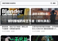 郑钧参加的综艺节目（郑钧演出）